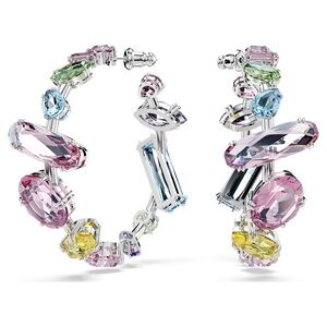 Swarovski Gema Hoop Earrings With Precision Cut Crystals